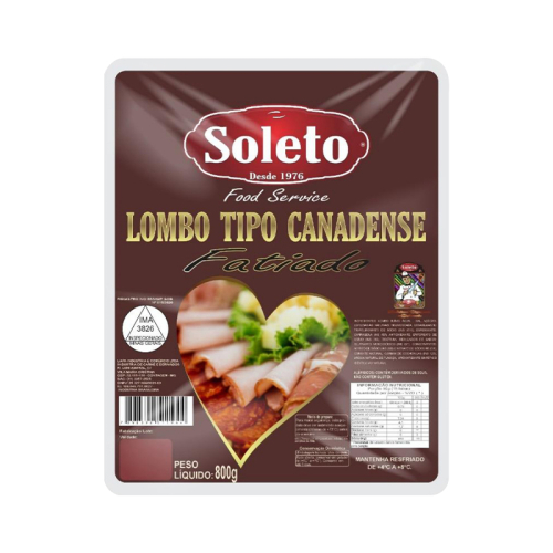 LOMBO CANADENSE FATIADO SOLETO 800 GR