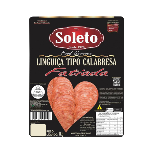 LINGUICA CALABRESA FATIADA SOLETO 1 KG