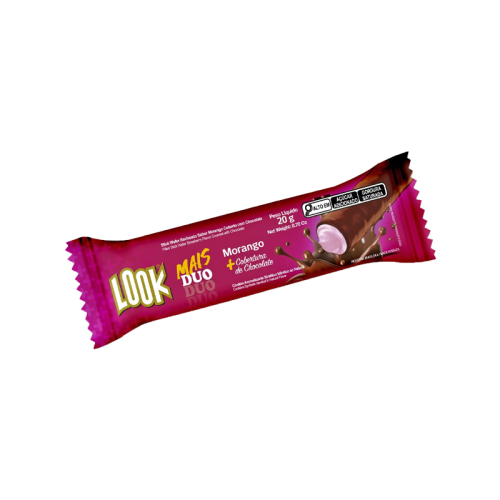 Look Stick Wafer Mais Duo Sabor Morango