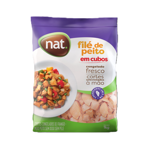 Frango File de Peito em Cubos Nat 1KG
