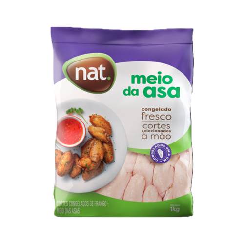 FRANGO MEIO DA ASA IQF NAT PACOTE 1 KG