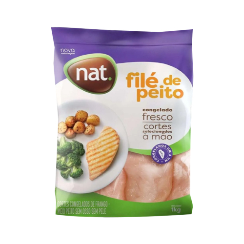 FRANGO FILE PEITO IQF NAT PACOTE 12/1 KG