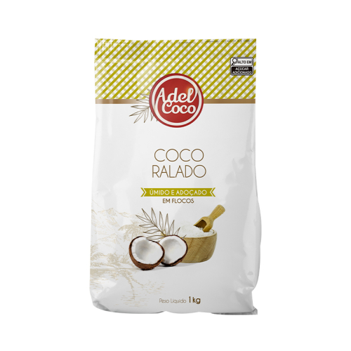 COCO RALADO UMIDO ADOCADO ADEL COCO 1 KG