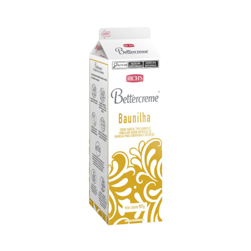 Chantilly Bettercreme Baunilha Rich's 907ml
