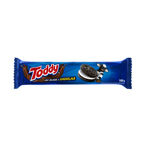 BISCOITO RECHEADO SABOR BAUNILHA TODDY 44 100g