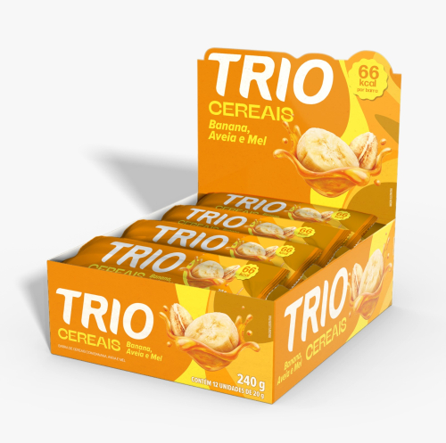 BARRA DE CEREAL TRIO SABOR BANANA AVEIA E MEL 12 20g