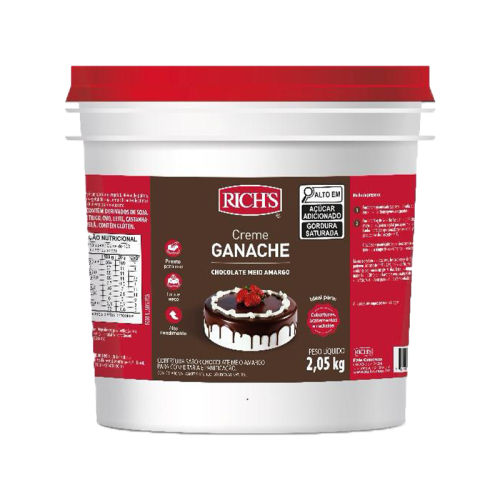Creme ganache choc m/amargo richs 2,05 kg