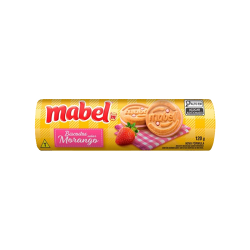 BISC RECHEADO MORANGO MABEL  40/120 GR
