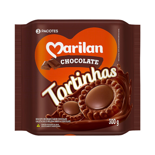 BISC TORTINHAS CHOCOLAT MARILAN 20/300GR