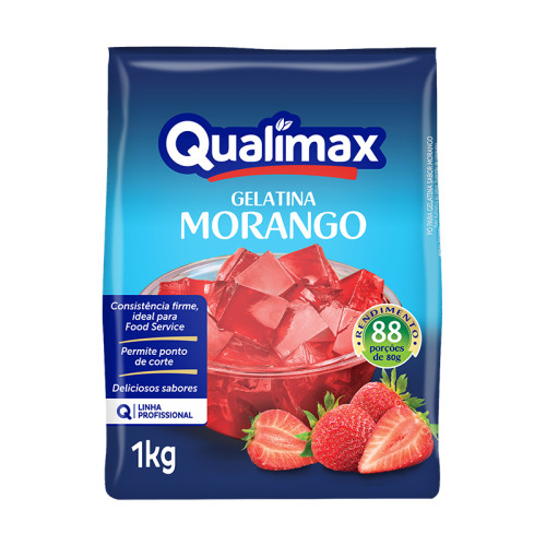 Gelatina Qualimax 1kg Morango