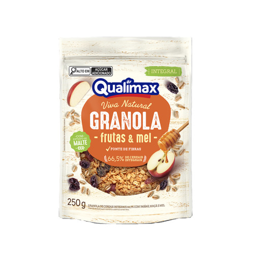 GRANOLA FRUTAS E MEL QUALIMAX 250 GR