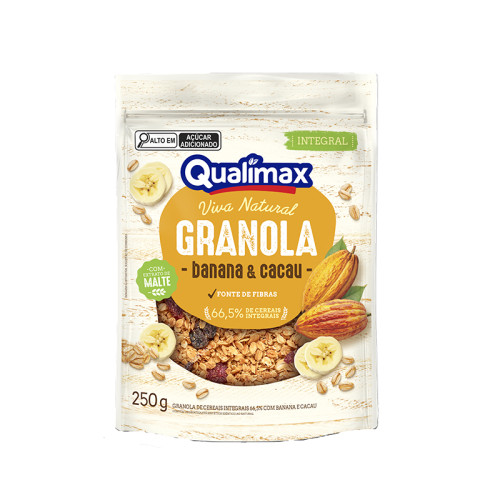 GRANOLA CACAU E BANANA QUALIMAX 250 GR