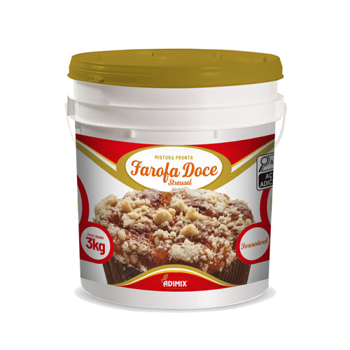 FAROFA DOCE STREUSEL ADIMIX 3 KG