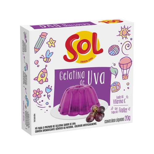 GELATINA UVA SOL 20/26G