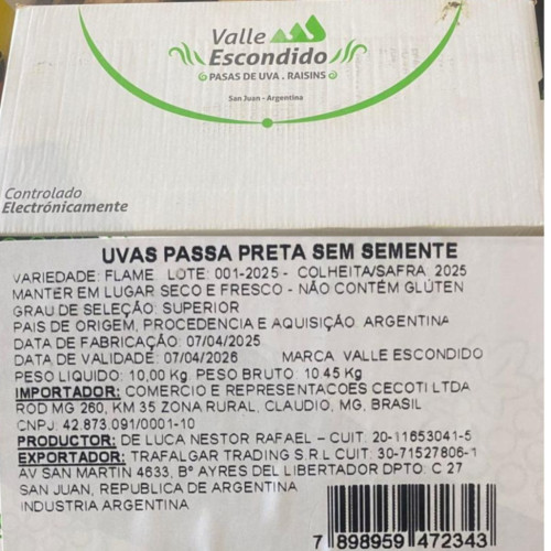 Uvas Passas Escuras Argentinas