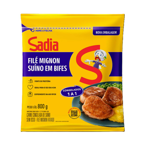 FILE MIGNON SUINO EM BIFES SADIA 800 GR