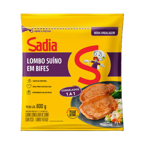 LOMBO SUINO EM BIFES SADIA 800 GR