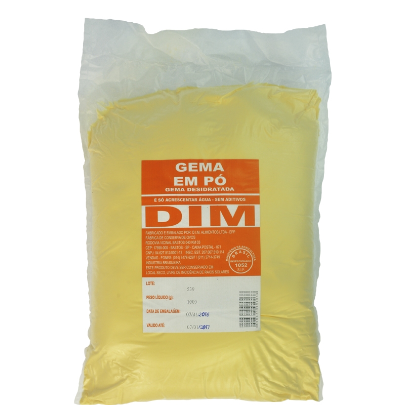 Desidratado Gema De Ovo  Em Pó Dim 1 Kg