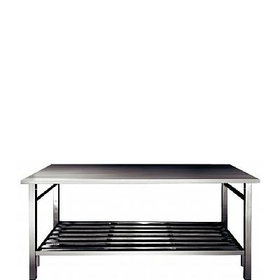 Mesa Tampo Inox Baronesa - 1,90x0,90cm