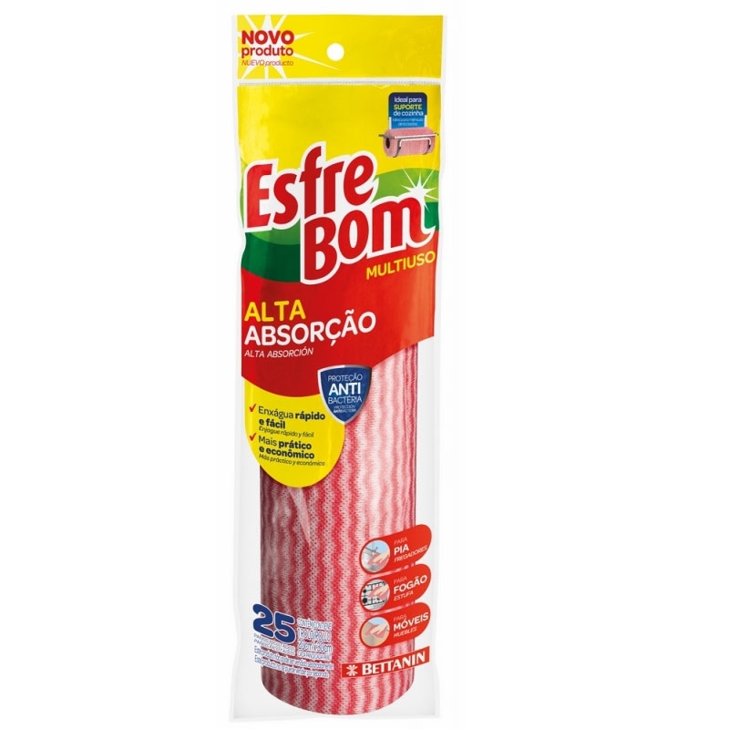PANO MULTIUSO ESFREBOM VERM ROLO 1/24 UN