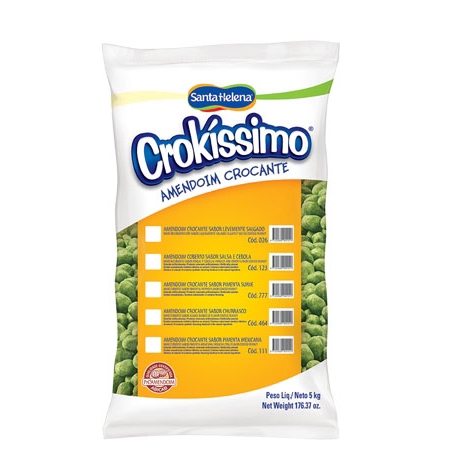 Amendoim Crokíssimo Salsa e Cebola Santa Helena 5 Kg