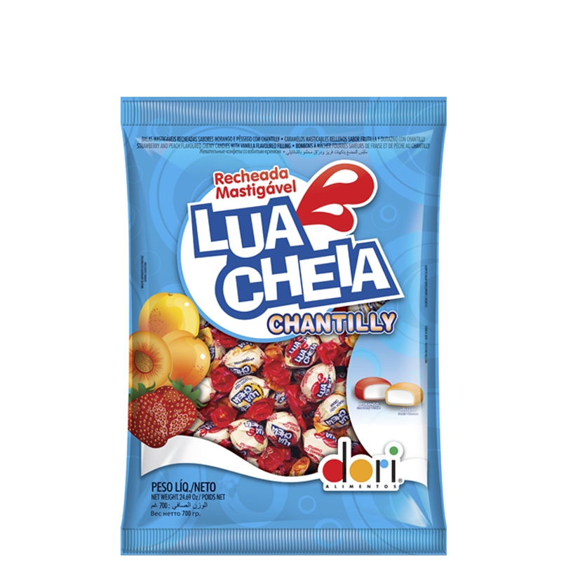 Bala Mastigável Lua Cheia Chantilly  600grs