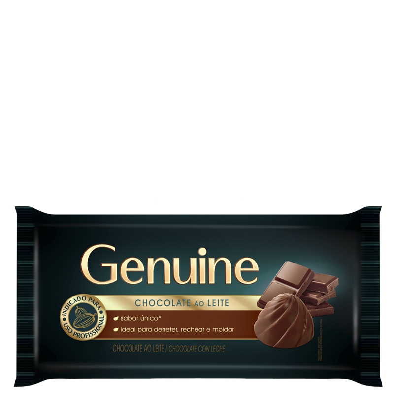 Barra de Chocolate Genuine ao Leite 2,1Kg