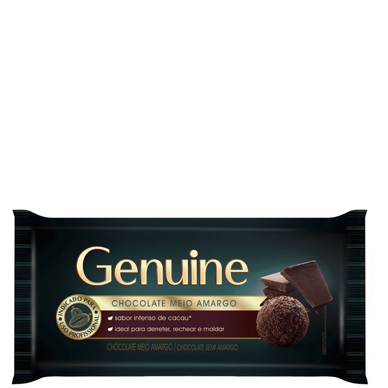 Barra de Chocolate Genuine Meio Amargo 2,1Kg