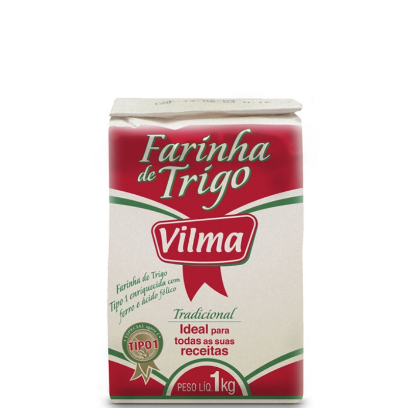 Farinha de trigo Especial Vilma Emb. Papel - Fardo 10 uni. de 1Kg