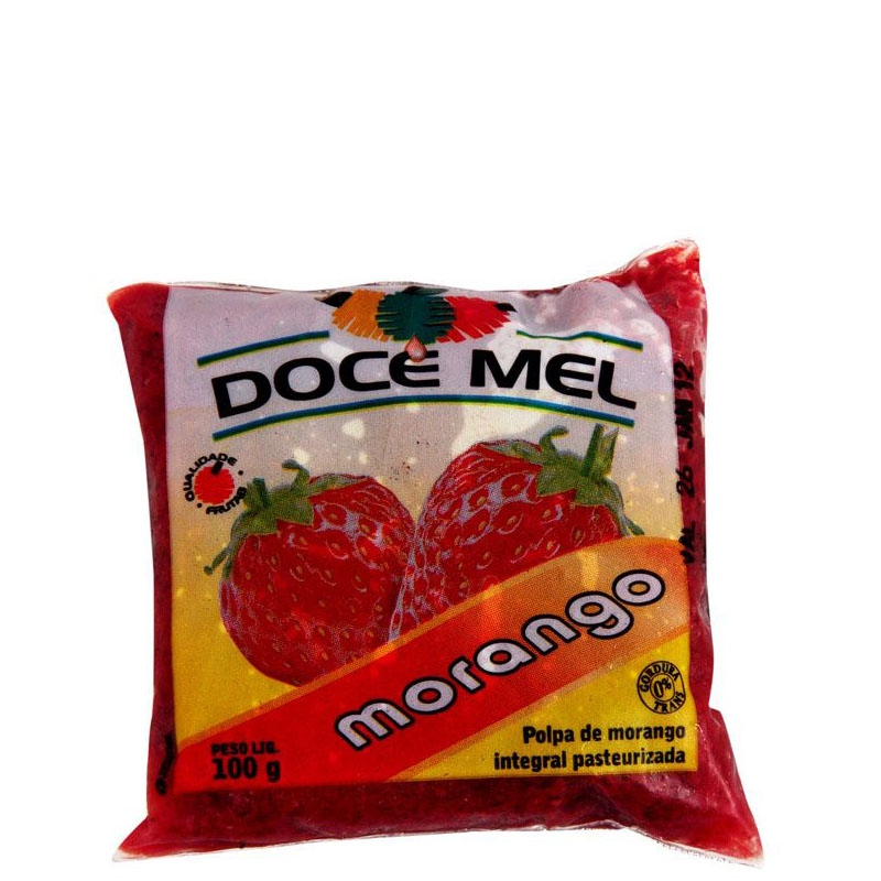 Polpa de Fruta Doce Mel Morango - 10 uni. de 100grs