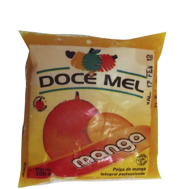Polpa de Fruta Doce Mel Manga - Pacote de 10 uni. de 100grs