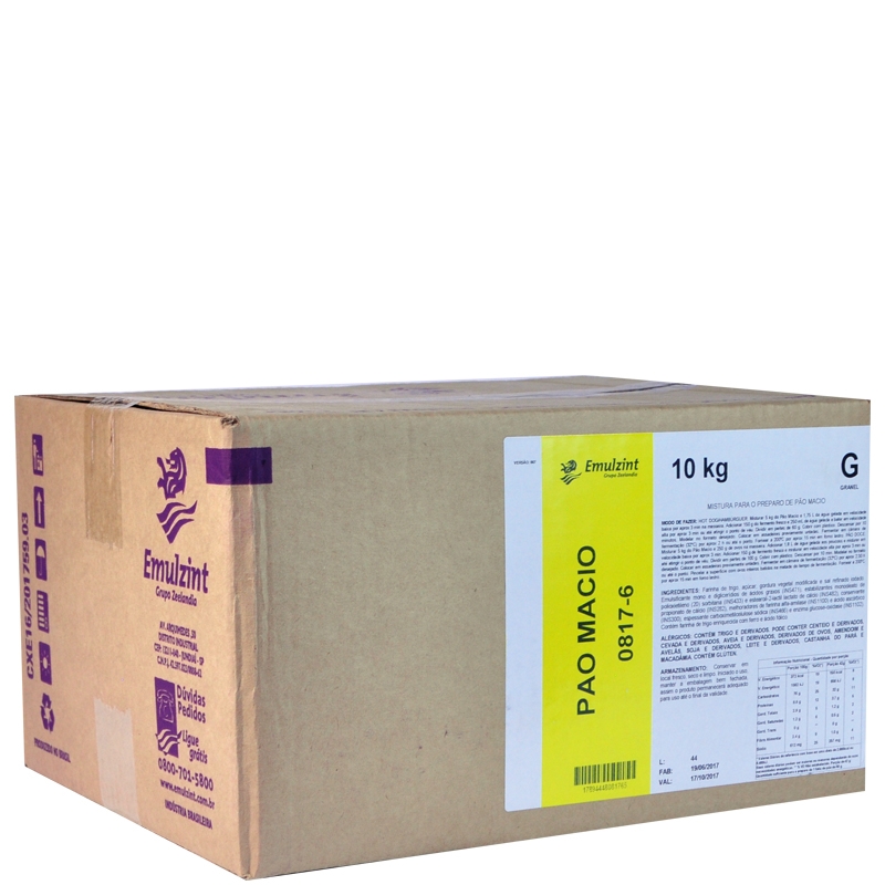 Pré Mistura Pão Macio Emulzint 0817-6 - 10kg