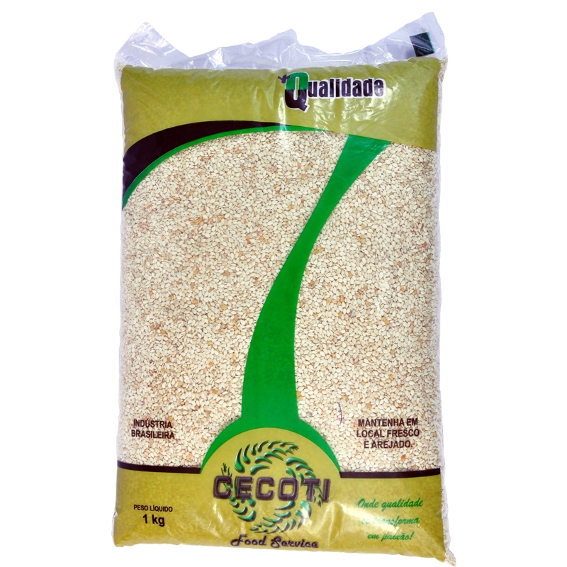 Gergelim Branco Descascado CECOTI 1Kg