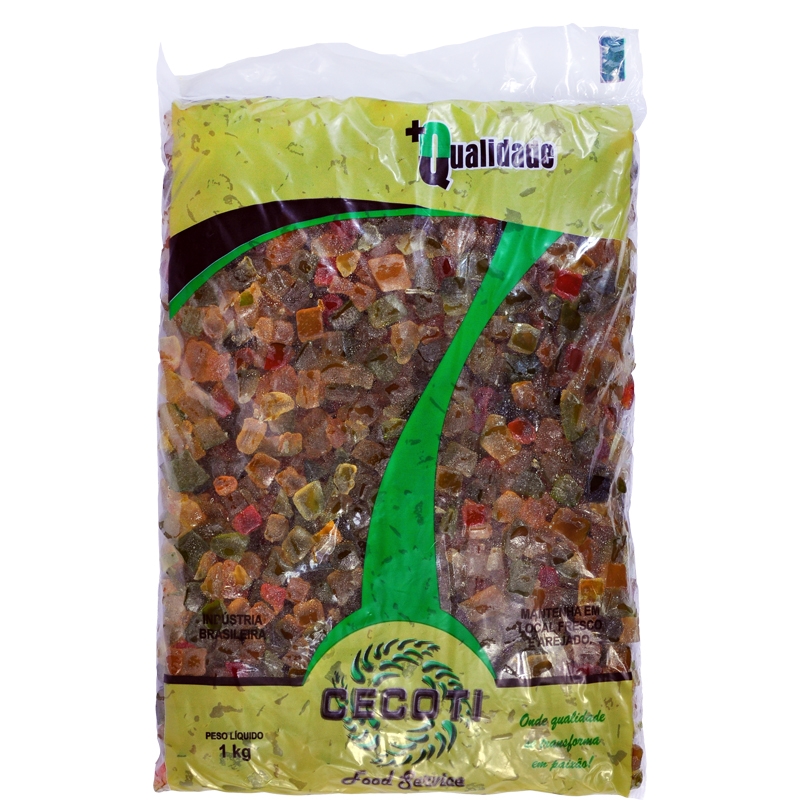 Fruta Cristalizada Pacote 1Kg