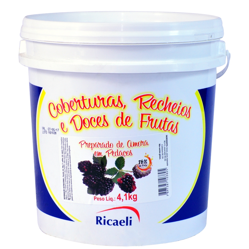 Polpa de Amora Ricaeli 4,1kg