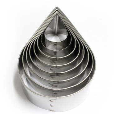 Jogo de Cortador Formato Gota de Inox 9172 Doupan - 8 Peças