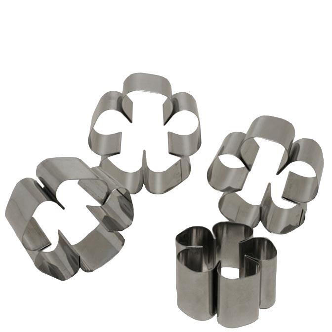 Jogo de Cortador Formato Travo de Inox 9182 Doupan - 4 Peças