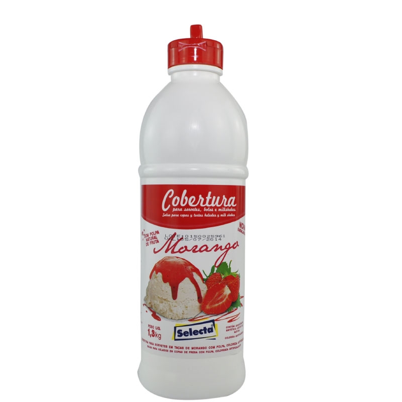 Cobertura para Taças Morango com Polpa 1,3kg