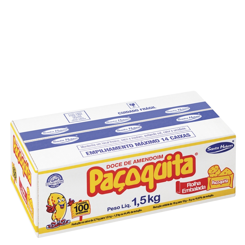 Paçoquita Rolha Santa Helena 100 uni.