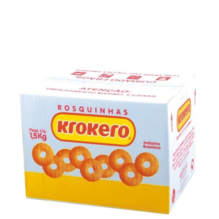 Biscoito Rosquinha Krokero Leite  1,5 kg
