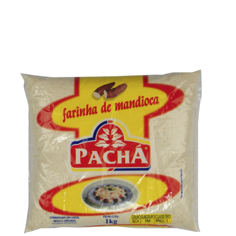 Farinha de Mandioca Branca Pachá - Fardo 20 uni. de 1Kg