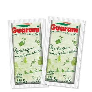 Sachet Açúcar Refinado Guarani 996 uni. de 5 grs