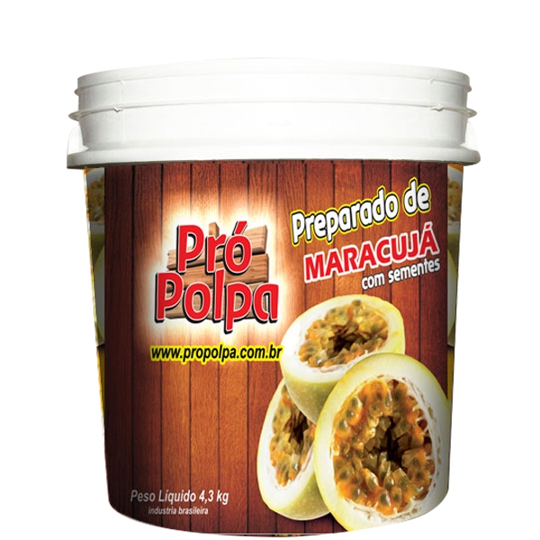 Polpa De Maracujá c/ Semente Pró Polpa 4,3 Kg				