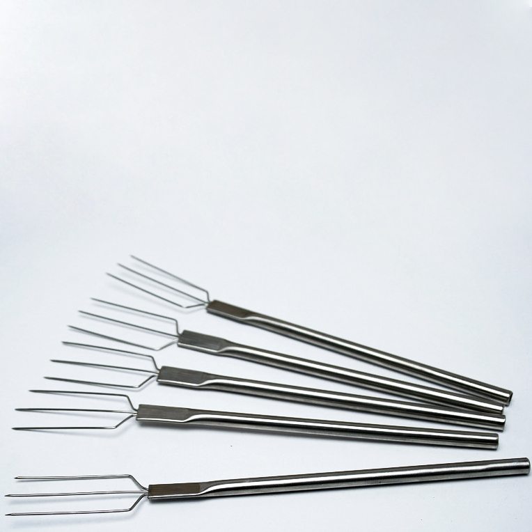 Garfo para Bombom 3 Pontas Inox 9164 Doupan - 5 Peças
