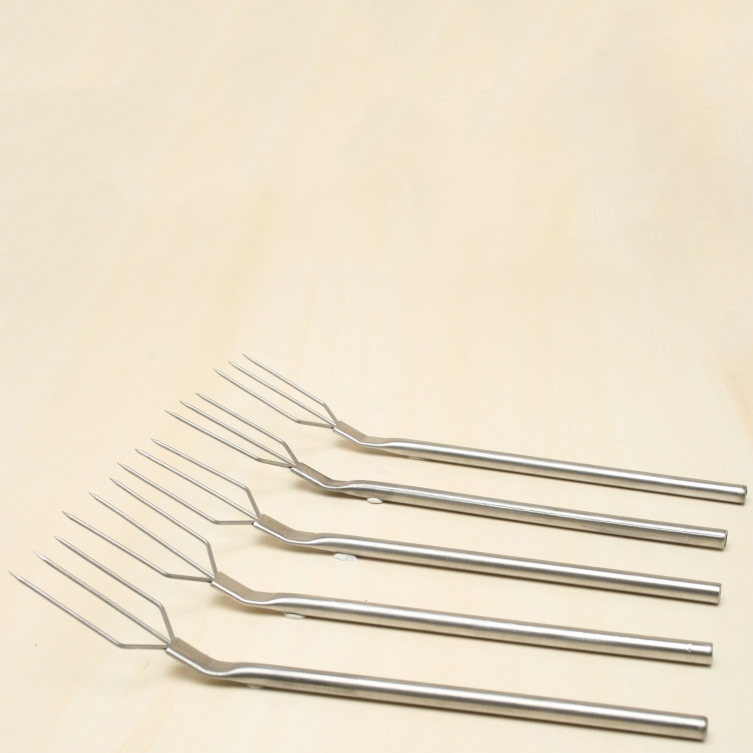 Garfo para Trufa 3 Pontas Inox 9368 Doupan - 5 Peças