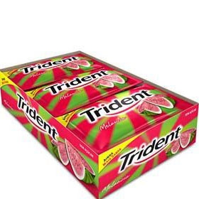 Chicle Trident Melancia Caixa com 21 unidades de 40grs