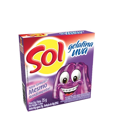Gelatina Uva Sol 35grs - 36 uni.