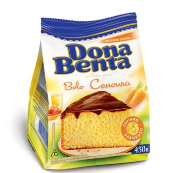 Mistura para Bolo Cenoura Dona Benta 450grs - 12 uni.