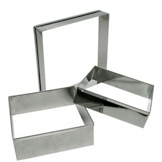 Aro Cortador Quadrado Liso Inox N6 9559 - 8,7/4