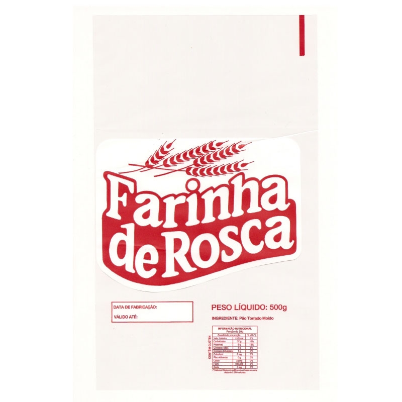 Embalagem Farinha de Rosca 16/28/04 500grs 100 uni.